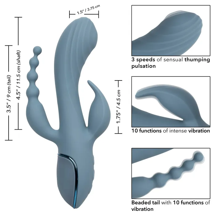 CalExotics Vibrators Iii Triple Ecstasy Blue CalExotics Vibrators Iii Triple Ecstasy Blue