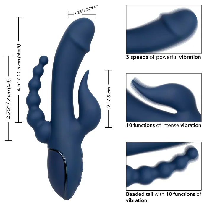 CalExotics Vibrators Iii Triple Orgasm Blue CalExotics Vibrators Iii Triple Orgasm Blue
