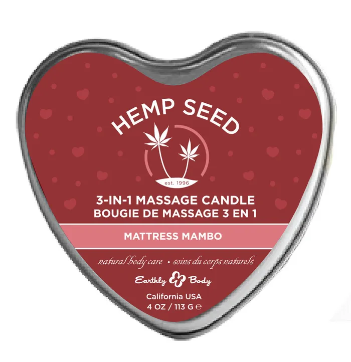 Couples Hemp Seed 3in1 Massage Candle Mattress Mambo Mattress Mambo 4oz Sale