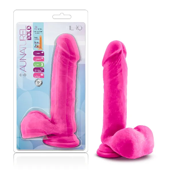Dildos Blush Au Natural Bold Hero 8in Dildo Pink