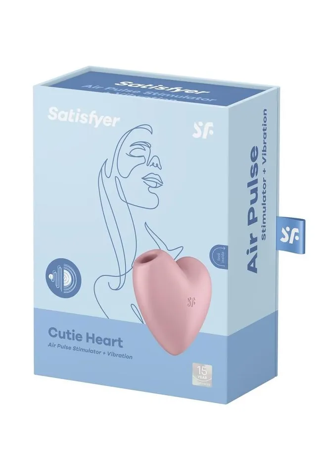 Female Sex Toys Satisfyer Satisfyer Cutie Heart Rechargeable Silicone Clitoral Stimulator