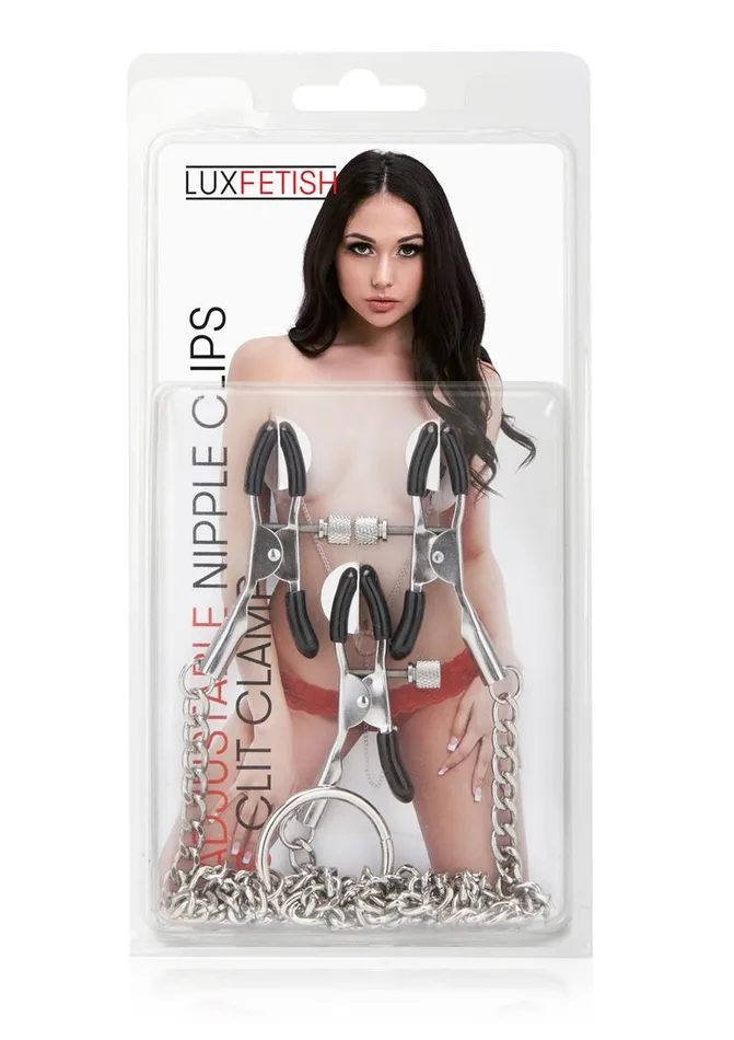 Lux Fetish Female Sex Toys Lux Fetish Adjustable Nipple and Clitoral Clamps