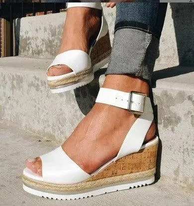 Male Sex Toys cj Womens Sandals With Buckle Wedge Heel