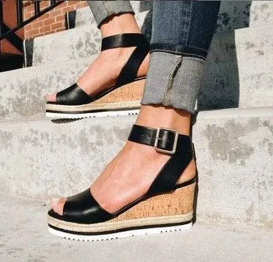 Male Sex Toys cj Womens Sandals With Buckle Wedge Heel