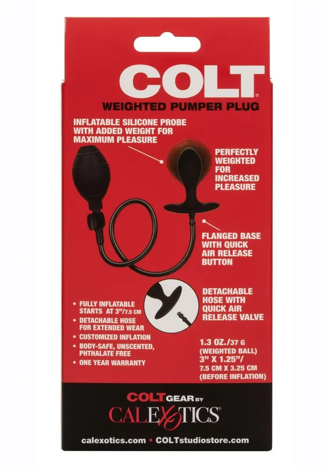Male Sex Toys Colt Colt Weighted Pumper Inflatable Silicone Anal Plug