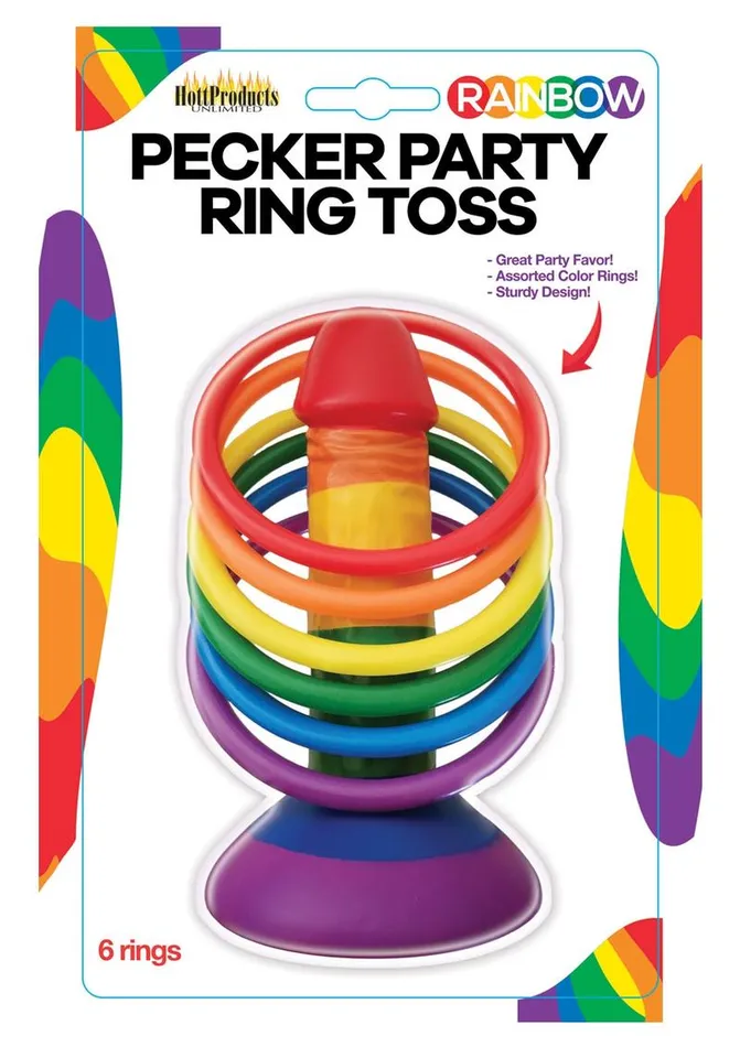 Male Sex Toys Rainbow Rainbow Pecker Party Ring Toss