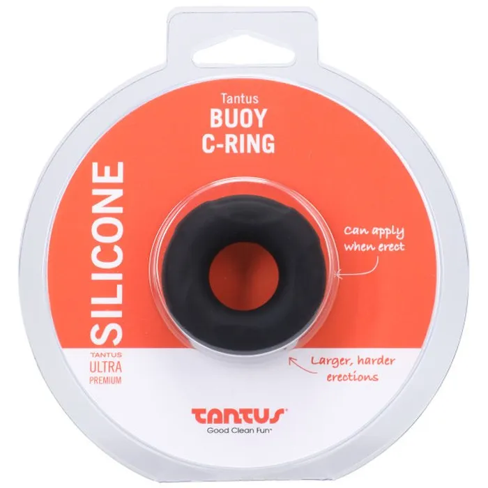 Male Sex Toys Tantus Buoy CRing Medium Onyx