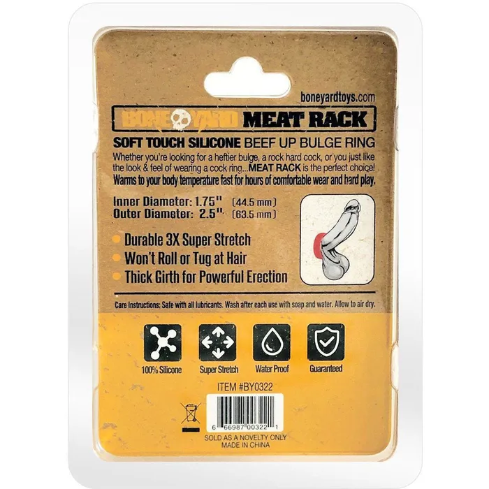Meat Rack Cock Ring Red Rascal Boneyard Male Sex Toys Meat Rack Cock Ring Red Rascal Boneyard Male Sex Toys