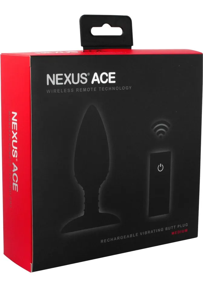 Nexus Ace Rechargeable Silicone Vibrating Butt Plug with Remote Control Nexus Anal