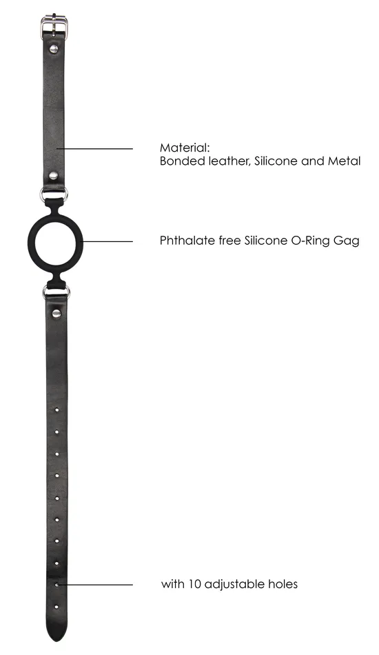 Shots Ouch Male Sex Toys Silicone Ring Gag With Adjustable Bonded Leather Staps Black Shots Ouch Male Sex Toys Silicone Ring Gag With Adjustable Bonded Leather Staps Black