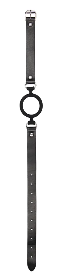 Shots Ouch Male Sex Toys Silicone Ring Gag With Adjustable Bonded Leather Staps Black Shots Ouch Male Sex Toys Silicone Ring Gag With Adjustable Bonded Leather Staps Black