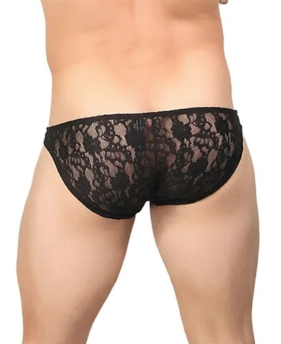 Stretch Lace Wonder Bikini Medium Black Male Power Anal Stretch Lace Wonder Bikini Medium Black Male Power Anal