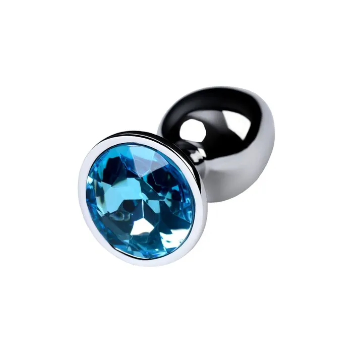 The Toolshed AU Anal Silver Metal Anal Plug w Topaz Crystal