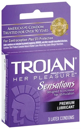Trojan Condoms Female Sex Toys Trojan Her Pleasure Sensations Lubricated Condoms 3 Pack Trojan Condoms Female Sex Toys Trojan Her Pleasure Sensations Lubricated Condoms 3 Pack