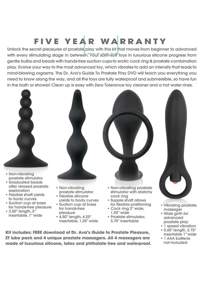 Zero Tolerance Male Sex Toys Zero Tolerance Intro to Prostate Silicone with Movie and Lube Zero Tolerance Male Sex Toys Zero Tolerance Intro to Prostate Silicone with Movie and Lube