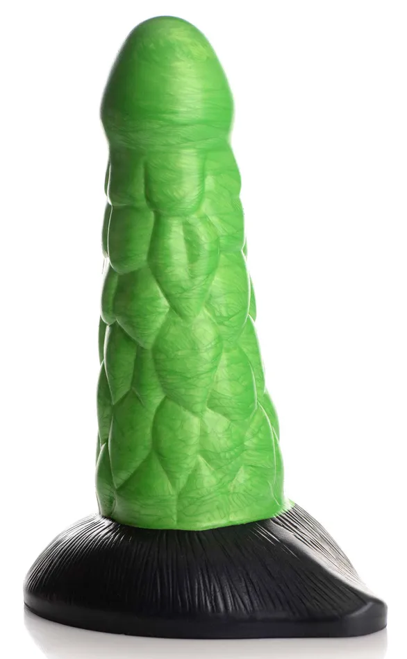 2024 Holiday Sale Radioactive Reptile Thick Scaly Silicone Dildo Green Female Sex Toys