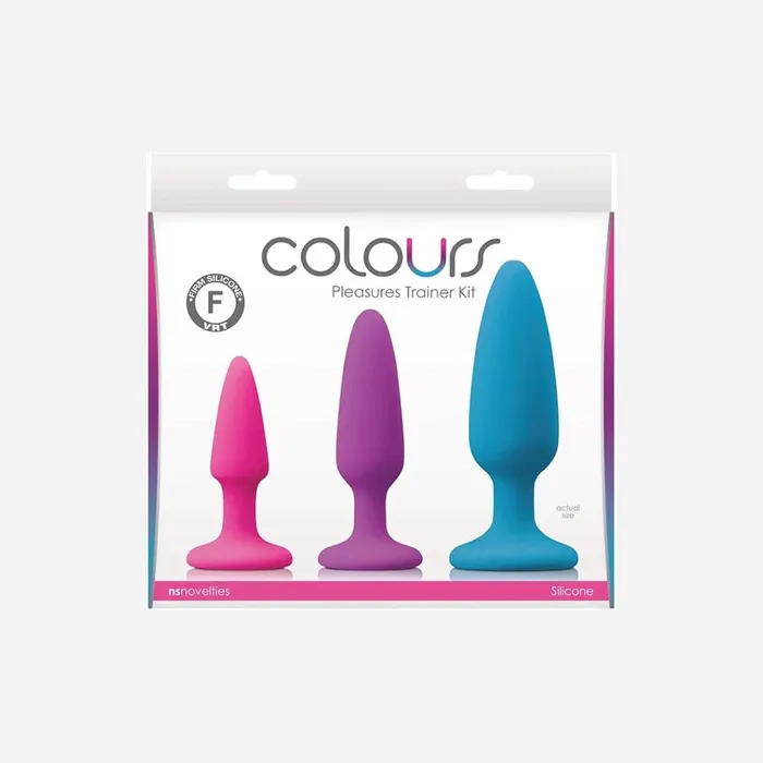 Anal Colours Pleasures Set of 3 NonVibrating Anal Training Plugs NS Novelties Anal Colours Pleasures Set of 3 NonVibrating Anal Training Plugs NS Novelties