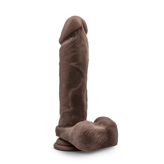 Au Natural 9 Inch Dildo With Suction Cup Chocolate Blush Dildos