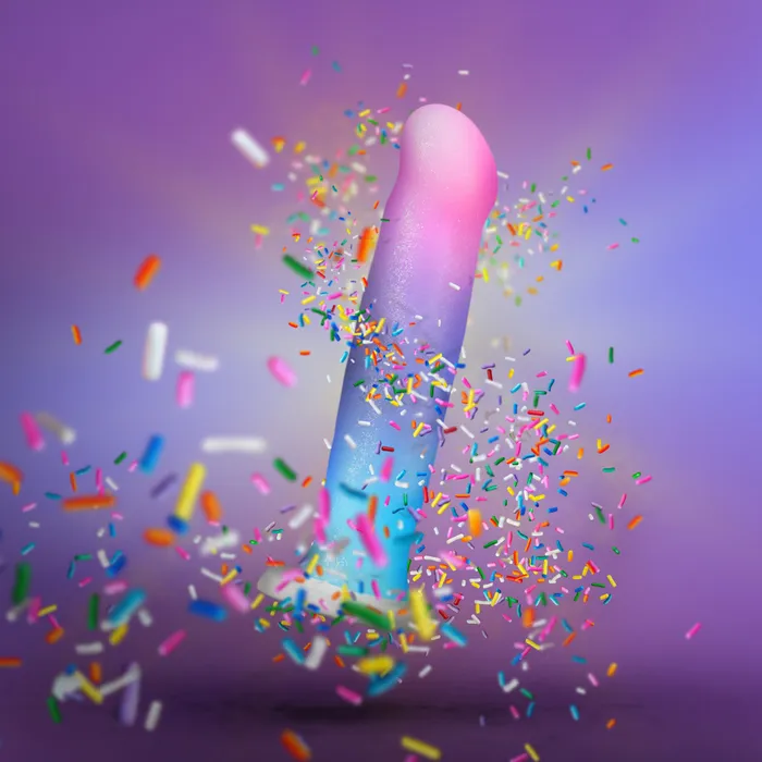 Avant D17 Lucky Rainbow 8 Inch NonVibrating Dildo with Suction Cup Base Blush Anal Avant D17 Lucky Rainbow 8 Inch NonVibrating Dildo with Suction Cup Base Blush Anal