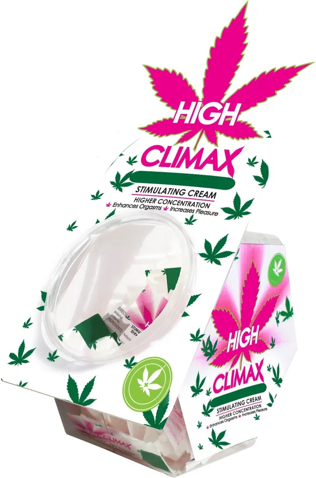 Body Action Vibrators High Climax Female Stimulating Cream 0067 Fl Oz 50 Pc Bowl Display