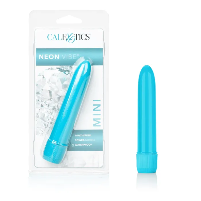 CalExotics Vibrators Mini Neon MultiSpeed Vibe 45 Inches Blue