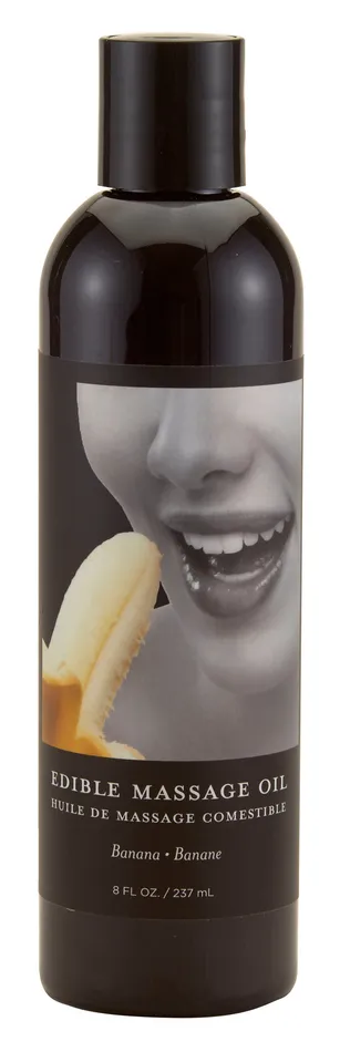 Couples Earthly Body Edible Massage Oil Banana 8 Fl Oz