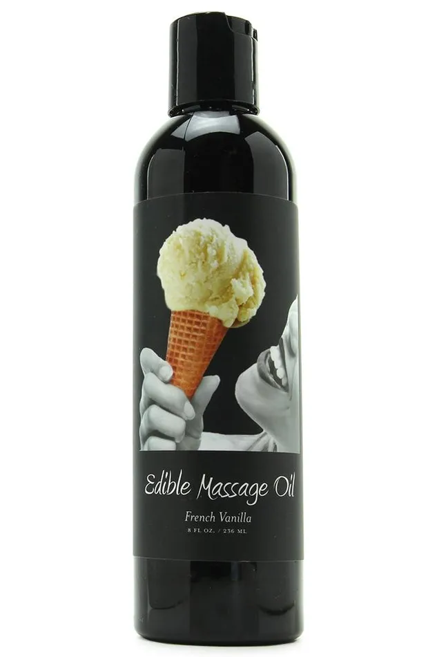 Couples Pink Cherry Edible Massage Oil 8oz236ml in Vanilla