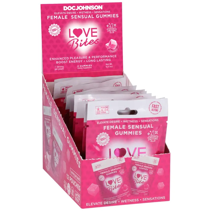 Doc Johnson Vibrators Love Bites Female Sensual Gummies 12 Pack