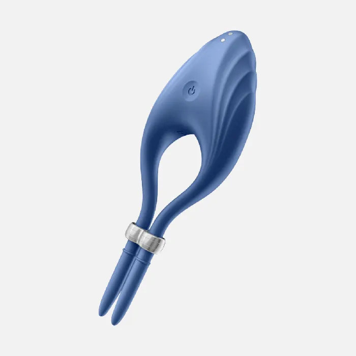Duelist Lasso Vibrating Cock Ring Blue Satisfyer Couples