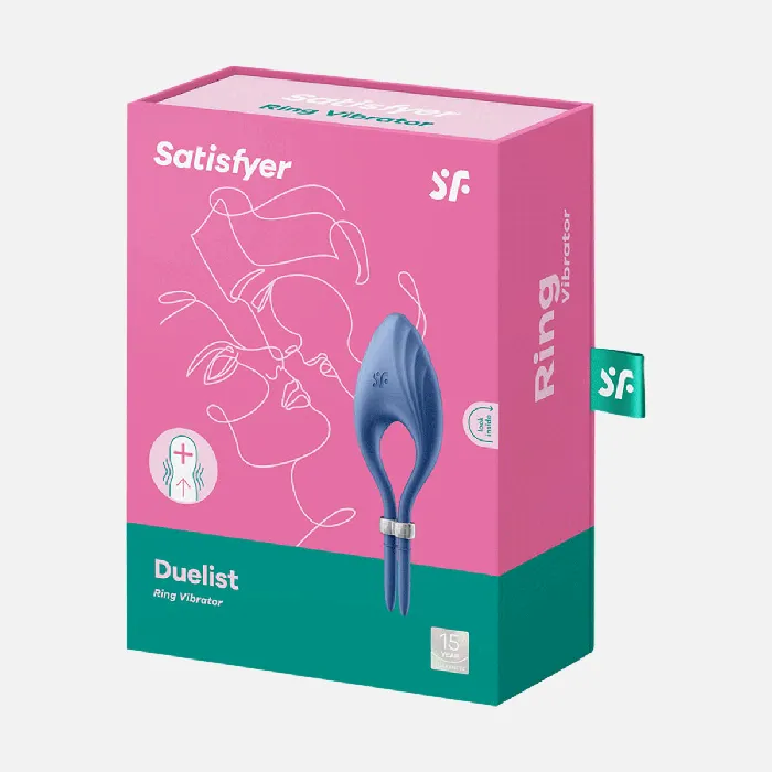 Duelist Lasso Vibrating Cock Ring Blue Satisfyer Couples Duelist Lasso Vibrating Cock Ring Blue Satisfyer Couples
