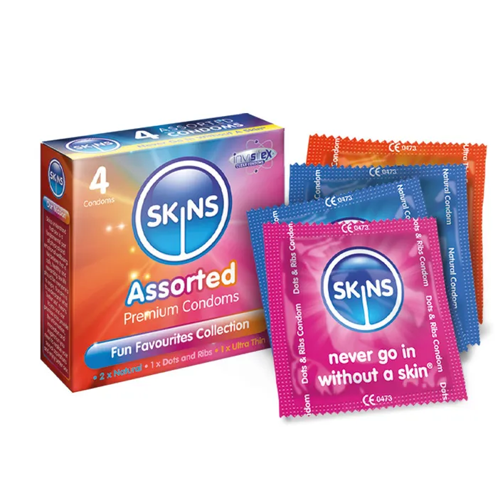 Enhancers Skins Skins Condoms Assorted 4 Pack