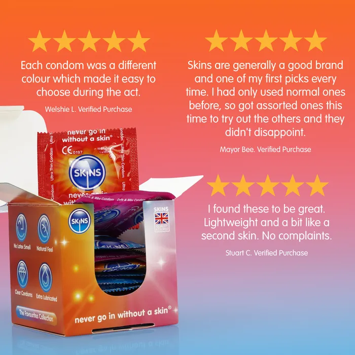 Enhancers Skins Skins Condoms Assorted 4 Pack
