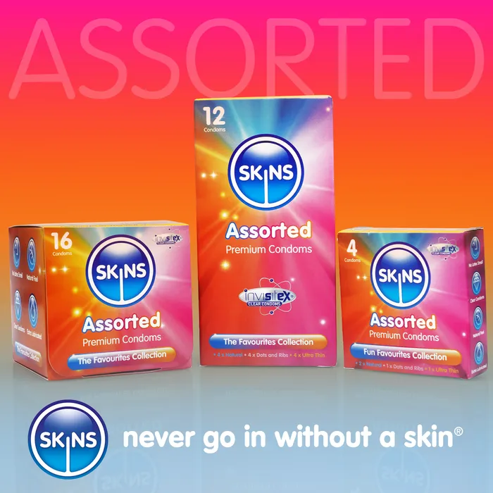 Enhancers Skins Skins Condoms Assorted 4 Pack