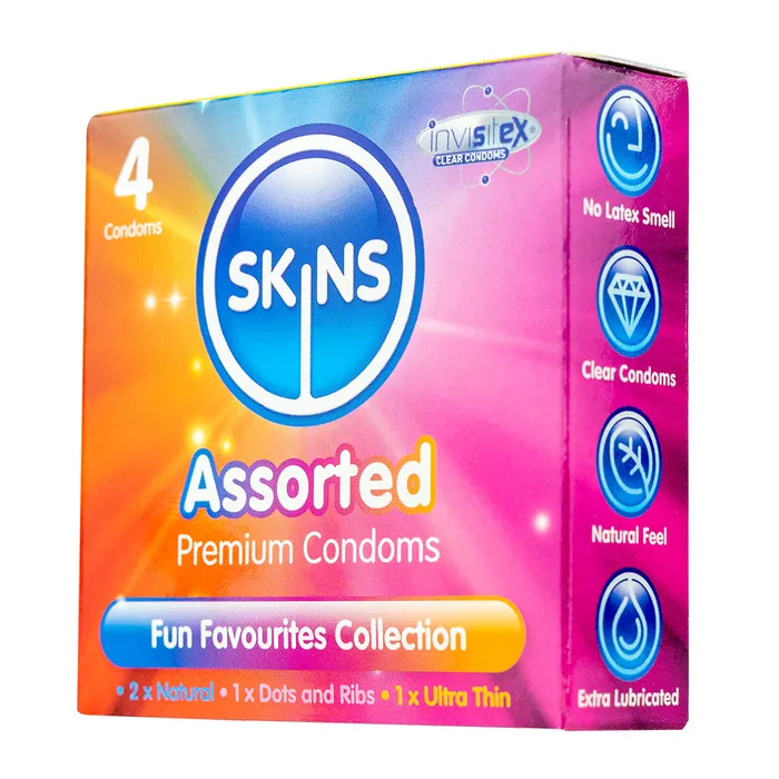 Enhancers Skins Skins Condoms Assorted 4 Pack
