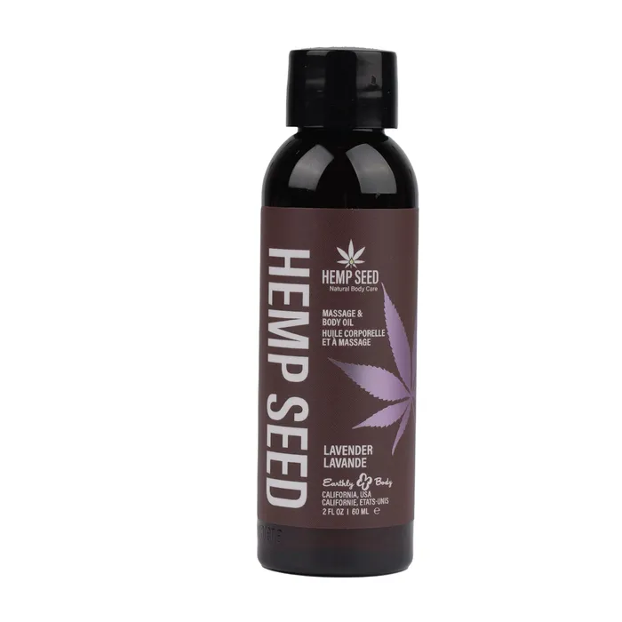 Hemp Seed Massage and Body Oil Lavender 2 Fl Oz 60ml Earthly Body Couples