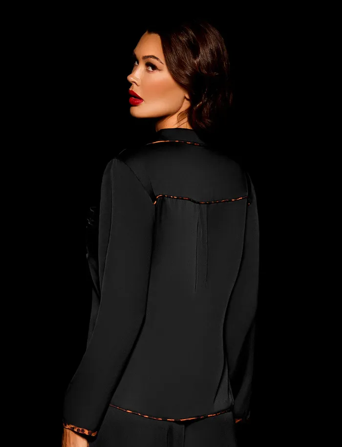 Honey Birdette Anal Harper Black Long Sleeve Top