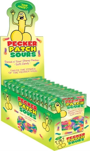 Hott Products Female Sex Toys Pecker Patch Sour Gummies 12 Piece Display