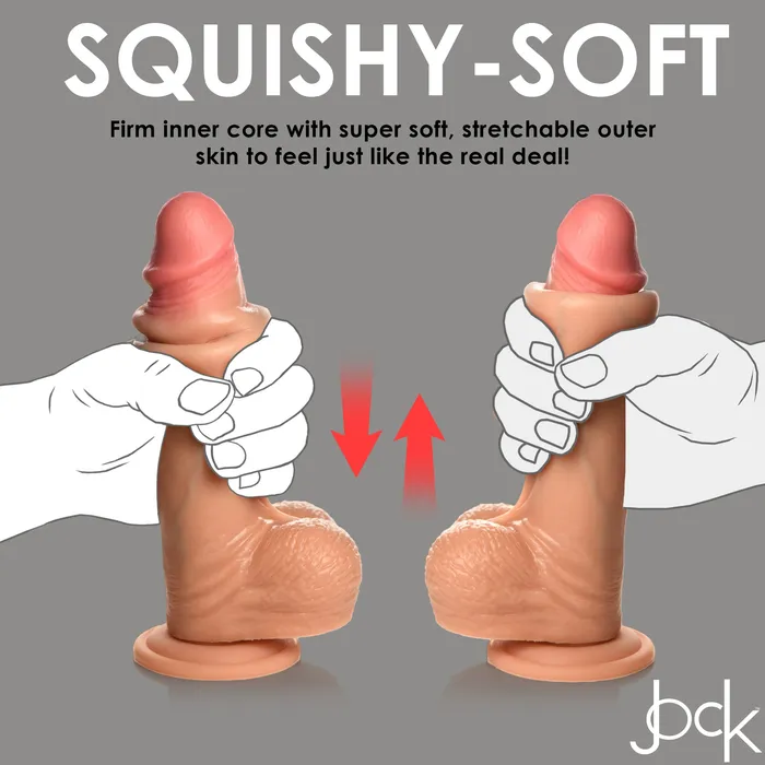 Jock 8 Real Skin silicone dildo with balls Jock Dildos Jock 8 Real Skin silicone dildo with balls Jock Dildos