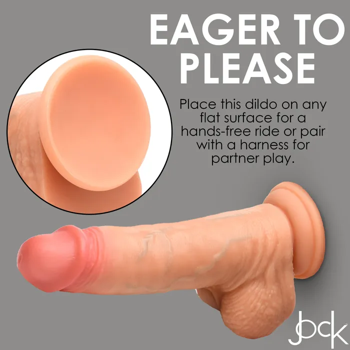Jock 8 Real Skin silicone dildo with balls Jock Dildos Jock 8 Real Skin silicone dildo with balls Jock Dildos