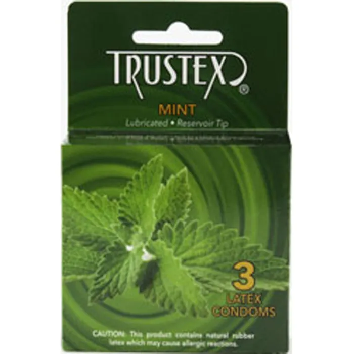 Paradise Marketing Enhancers Trustex Flavored Lubricated Condoms 3 Pack Mint