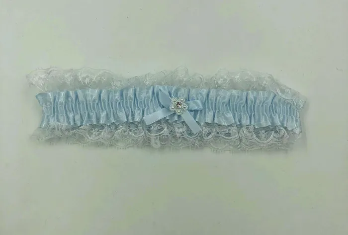 Satin Leg Garter One Size Baby Blue With White Lace Elegant Moments Teddies And Bodies Satin Leg Garter One Size Baby Blue With White Lace Elegant Moments Teddies And Bodies