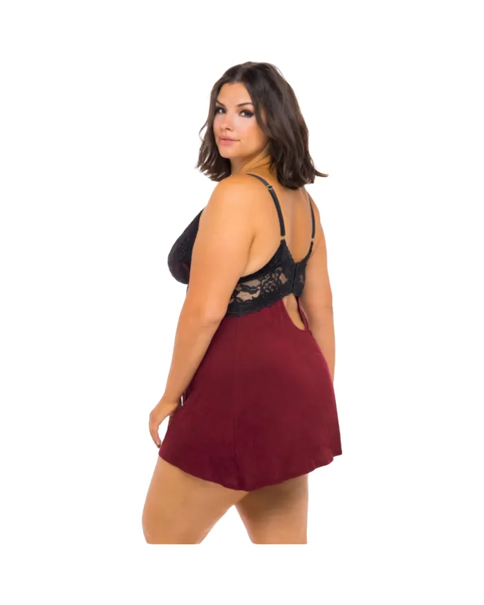 Soft Viscose Lace Chemise Ohlala Cherie Male Sex Toys