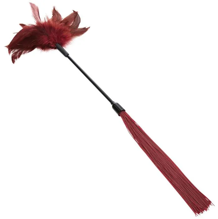 Sportsheets Couples Sex and Mischief Enchanted Feather Tickler Burgundy