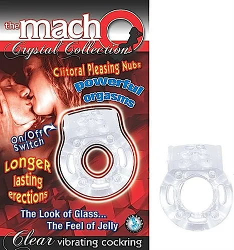 The Macho Crystal Collection Vibrating Cock Ring Clear Nasstoys Male Sex Toys The Macho Crystal Collection Vibrating Cock Ring Clear Nasstoys Male Sex Toys