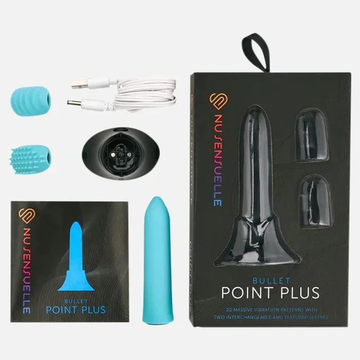 Vibrators NU Sensuelle Point Plus 20 Function Bullet Vibrator Blue