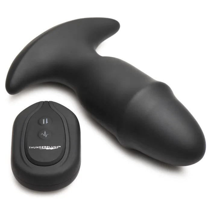10X Sliding Ring Silicone Missile Plug with Remote Thunderplugs Male Sex Toys