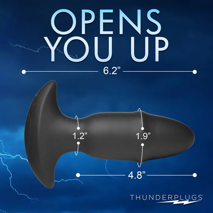 10X Sliding Ring Silicone Missile Plug with Remote Thunderplugs Male Sex Toys