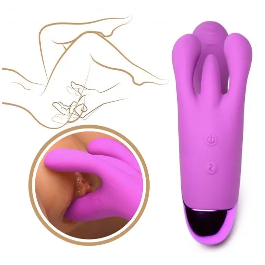 10X Triple Rabbit Silicone Vibrator Purple Bang Vibrators