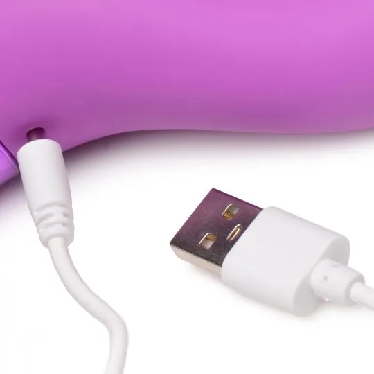 10X Triple Rabbit Silicone Vibrator Purple Bang Vibrators
