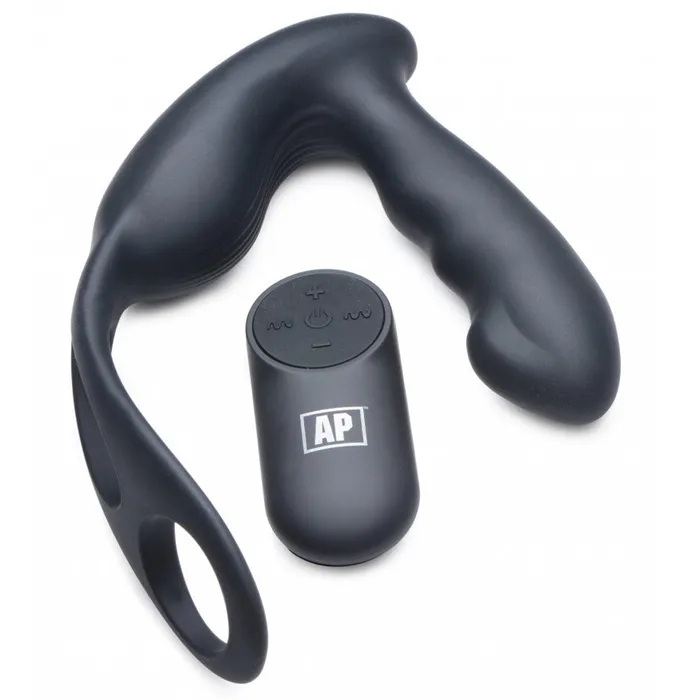 7X PStrap Milking and Vibrating Prostate Stimulator with Cock and Ball Harness Alpha Pro Male Sex Toys